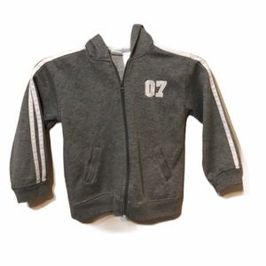 Athletic Works Boy's Full Zip Gray Hoodie Size 5 T EUC